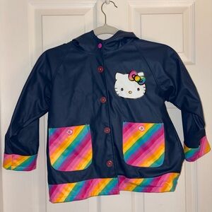 Western Chief Pink Raincoat with Rainbow Pocket